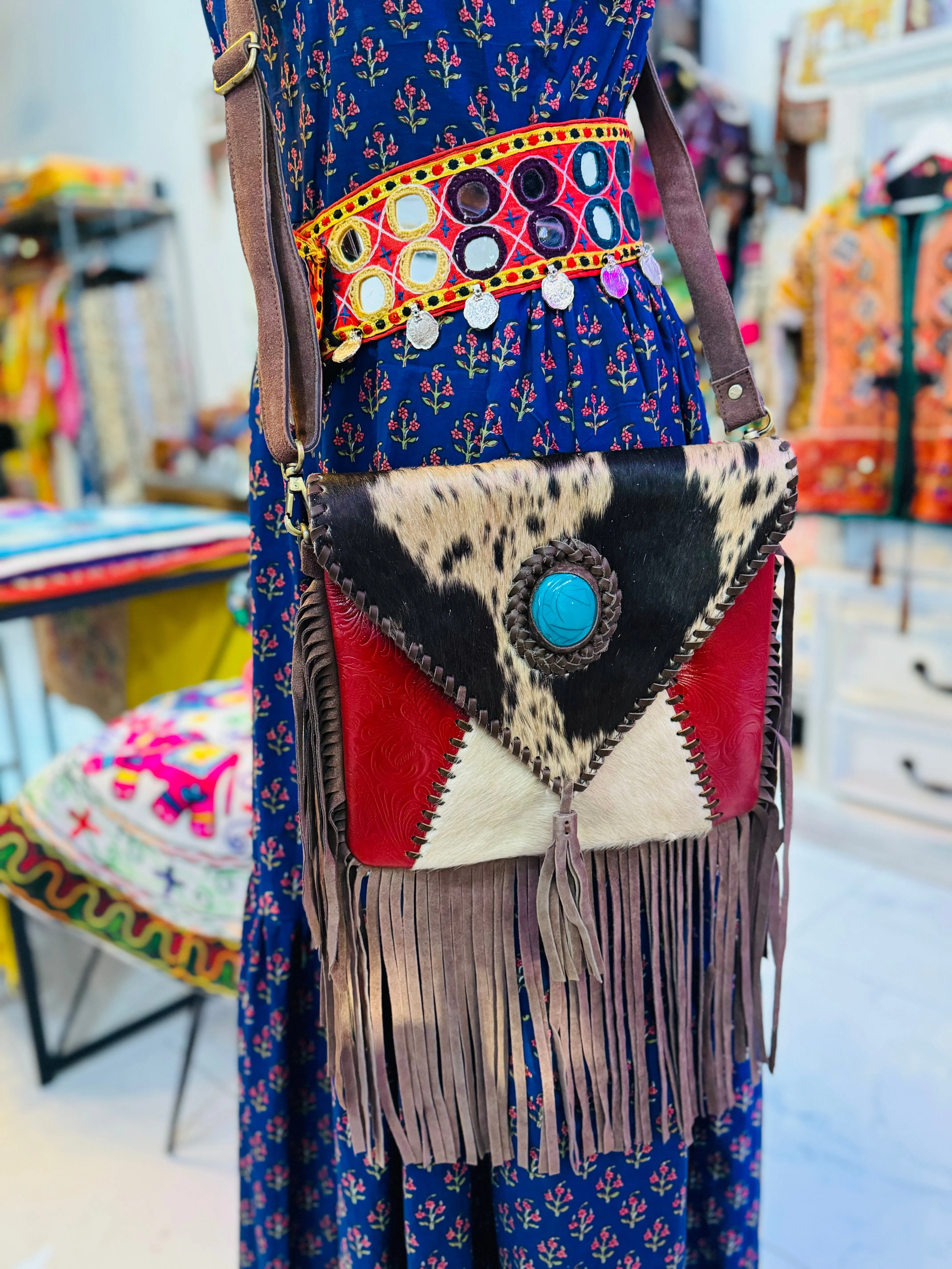 Stone Fringe Bag