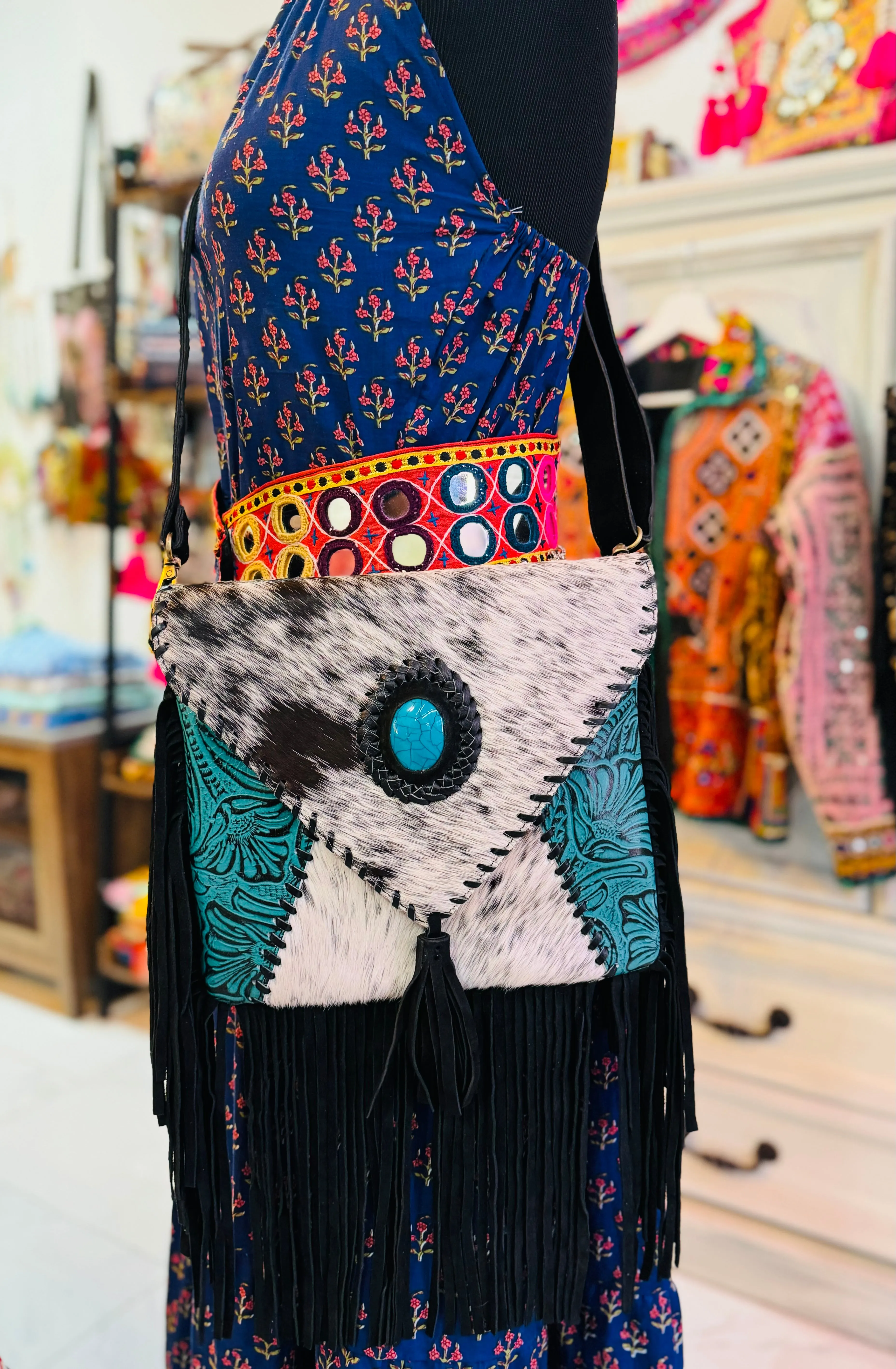 Stone Fringe Bag
