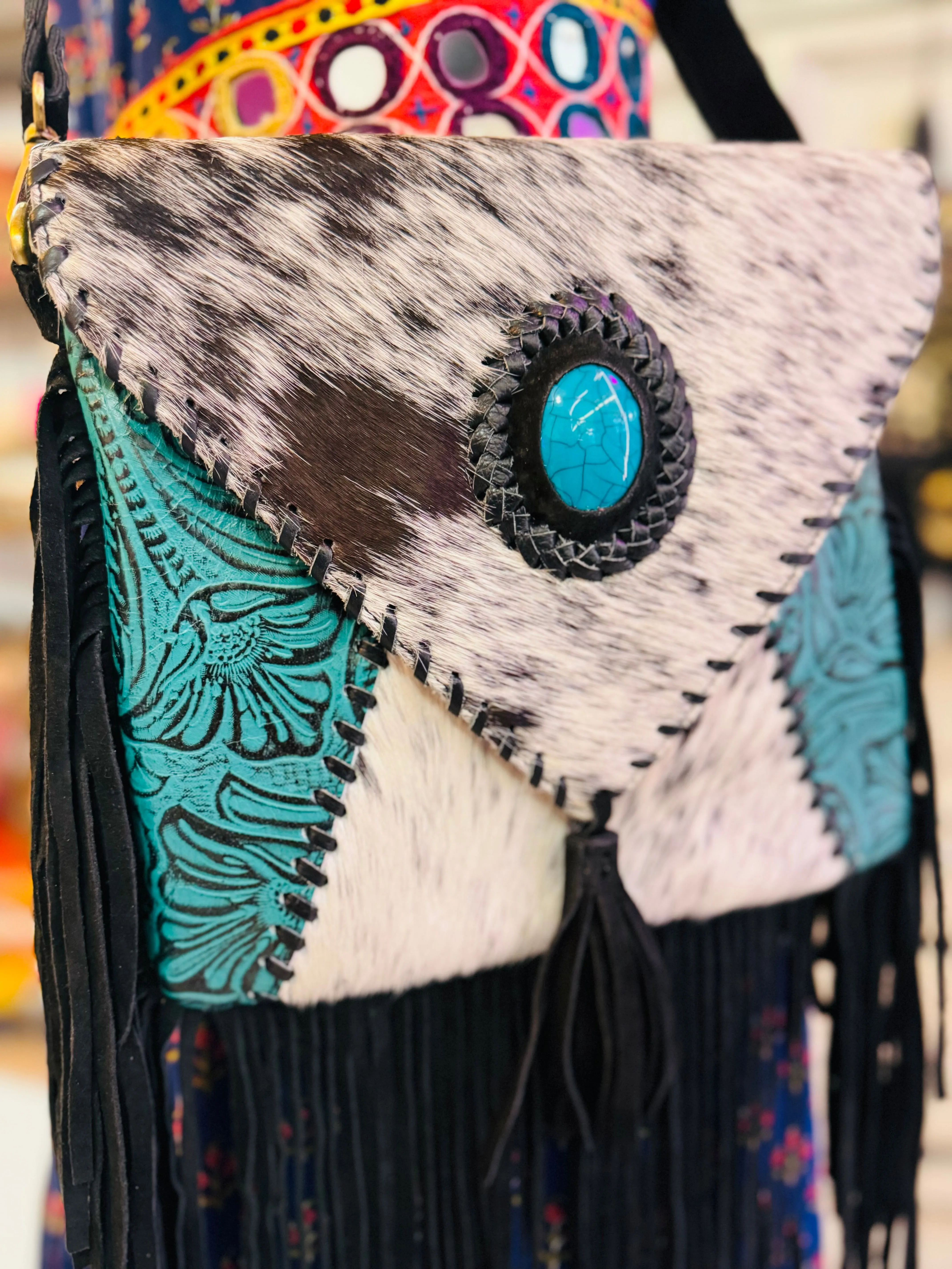 Stone Fringe Bag