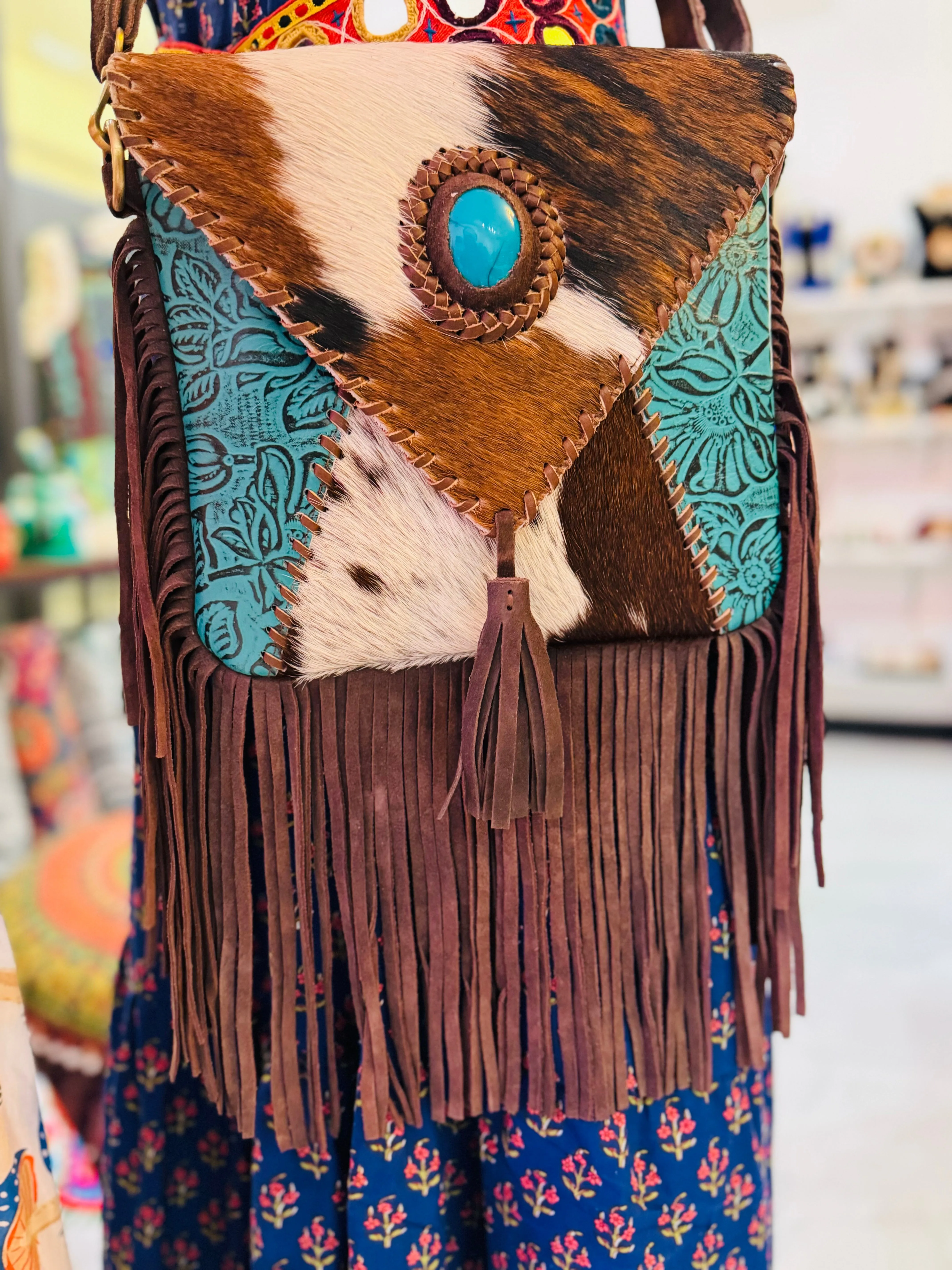 Stone Fringe Bag