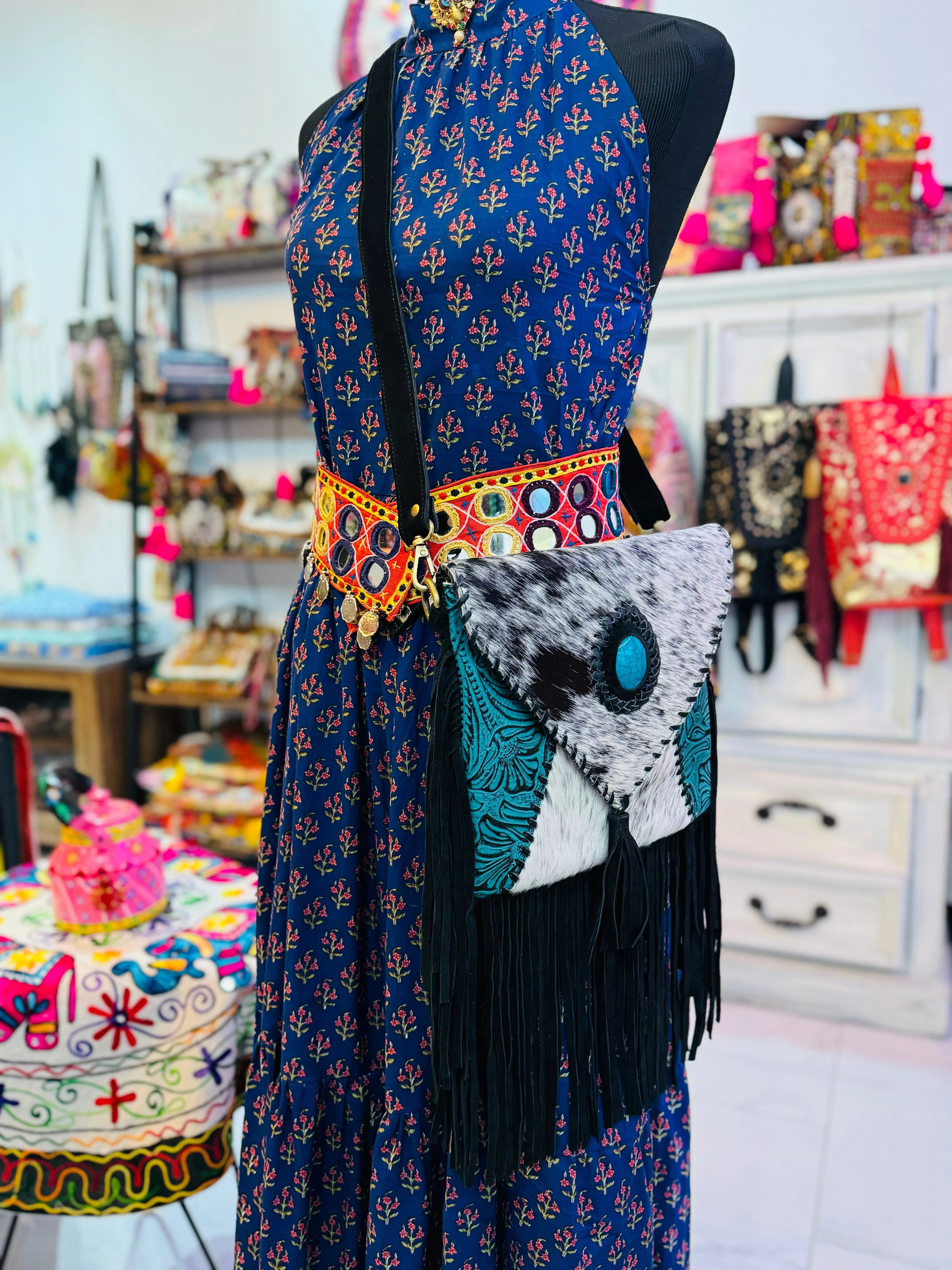 Stone Fringe Bag