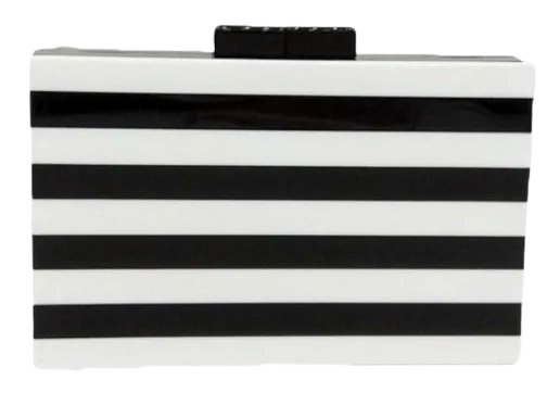 Stripe Clutch Bag