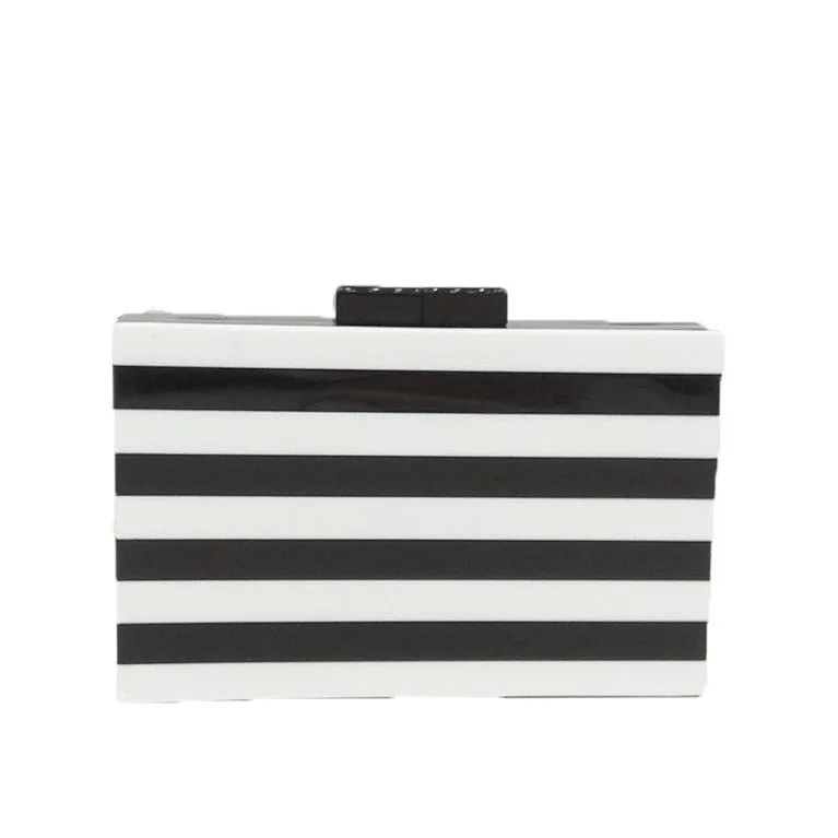 Stripe Clutch Bag