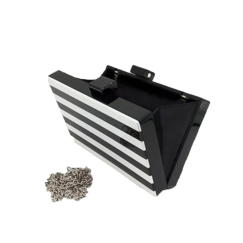 Stripe Clutch Bag