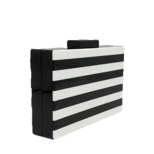 Stripe Clutch Bag