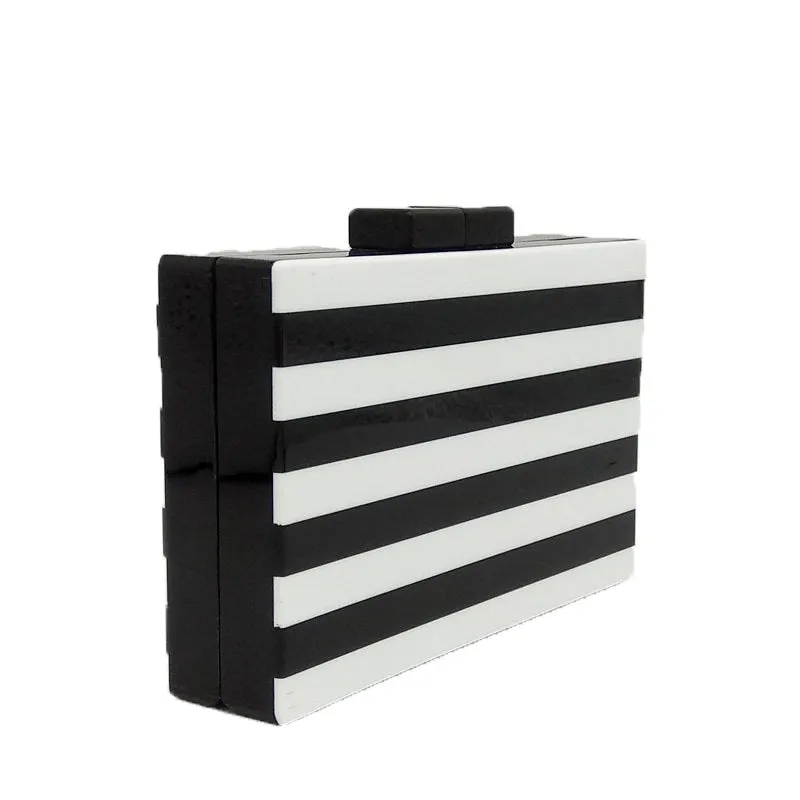 Stripe Clutch Bag