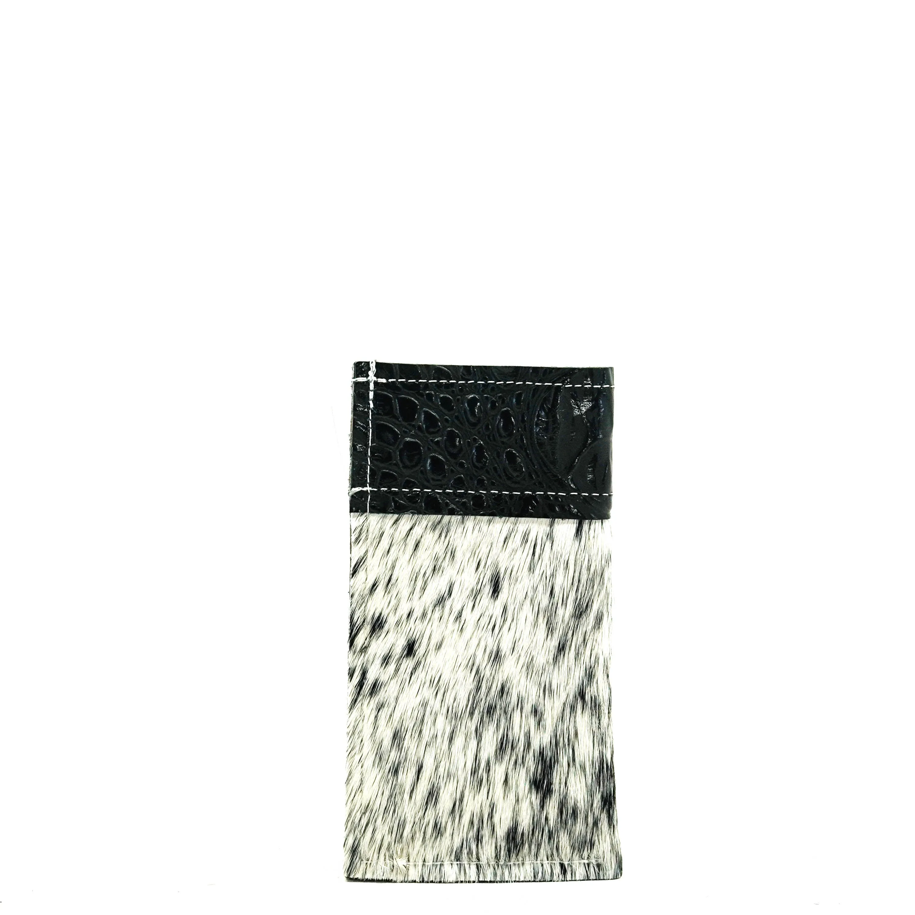 Sunglass Case - Black & White w/ Onyx Croc