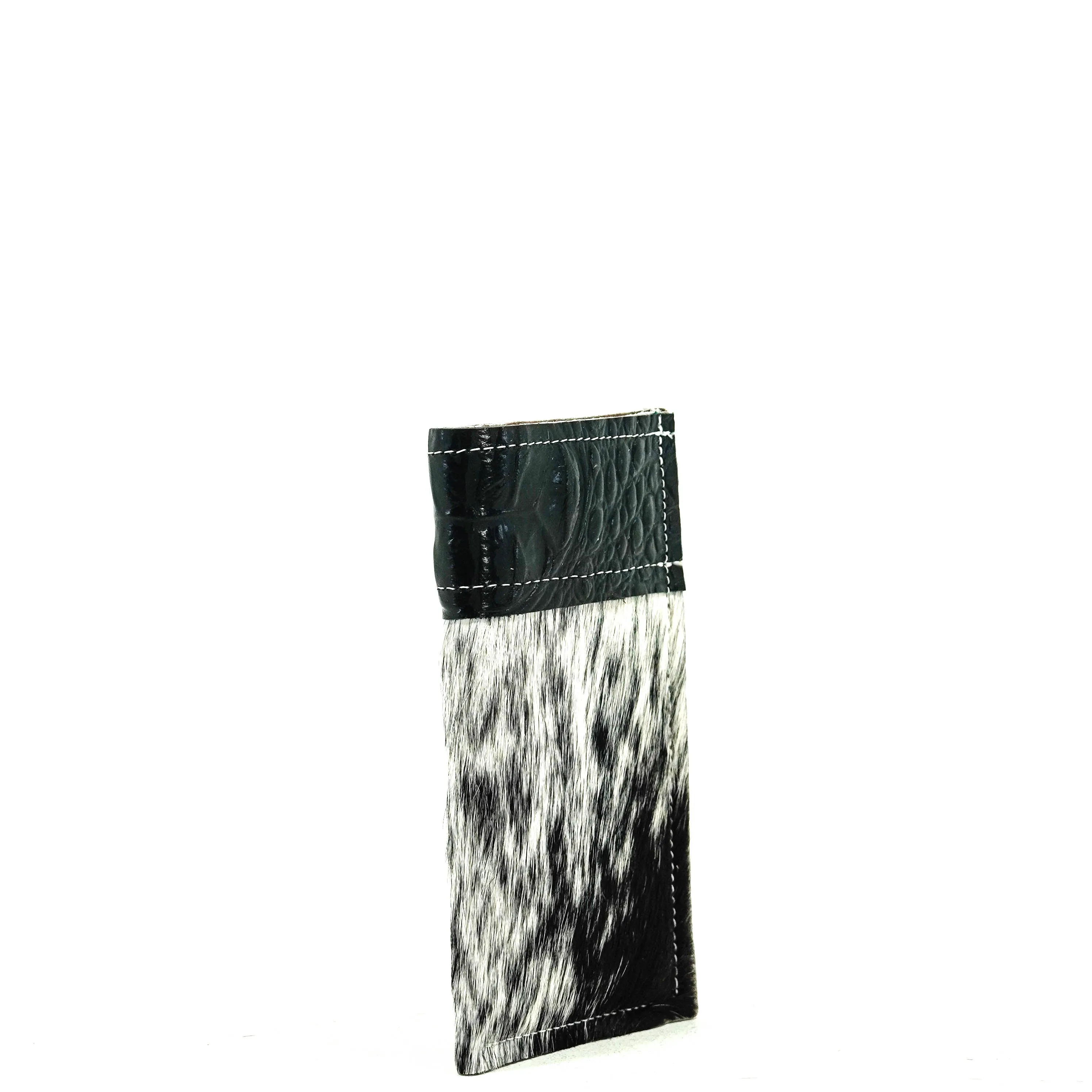 Sunglass Case - Black & White w/ Onyx Croc