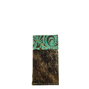 Sunglass Case - Brindle w/ Turquoise Caracole