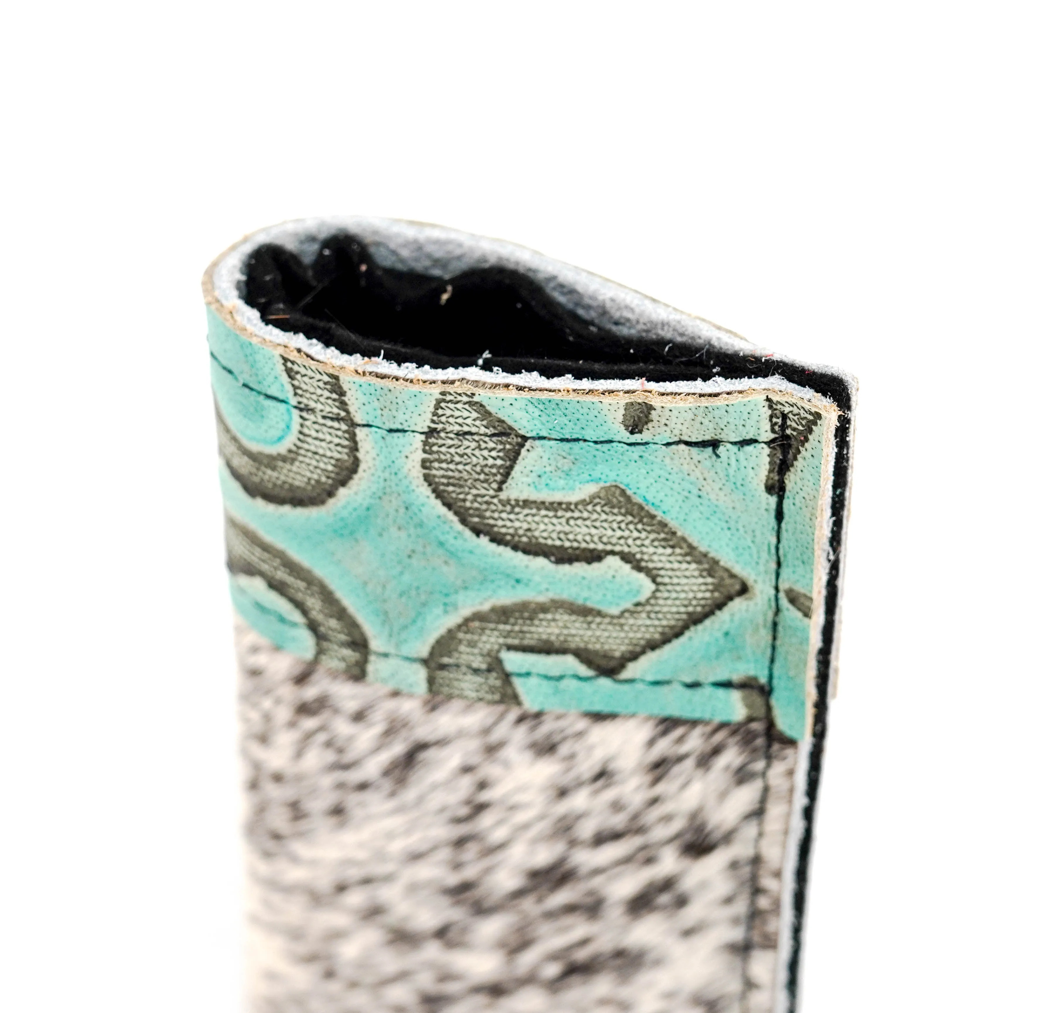 Sunglass Case - Chocolate & White w/ Mint Laredo