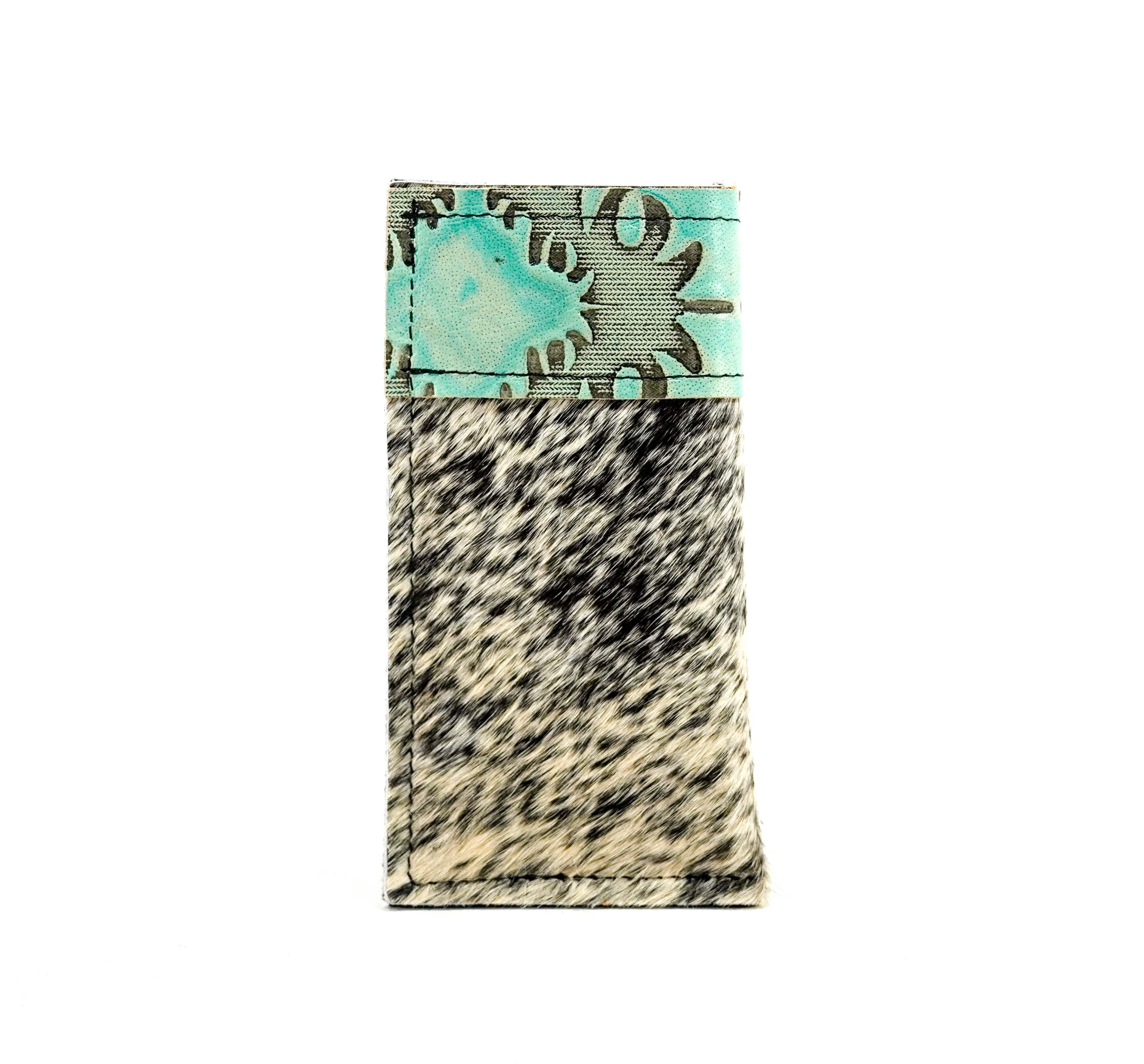 Sunglass Case - Chocolate & White w/ Mint Laredo