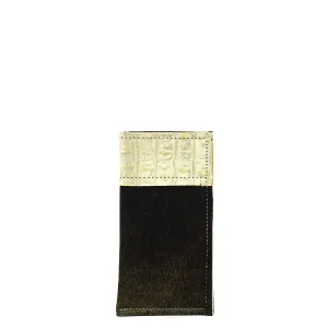 Sunglass Case - Dark Brindle w/ Bubblegum Croc