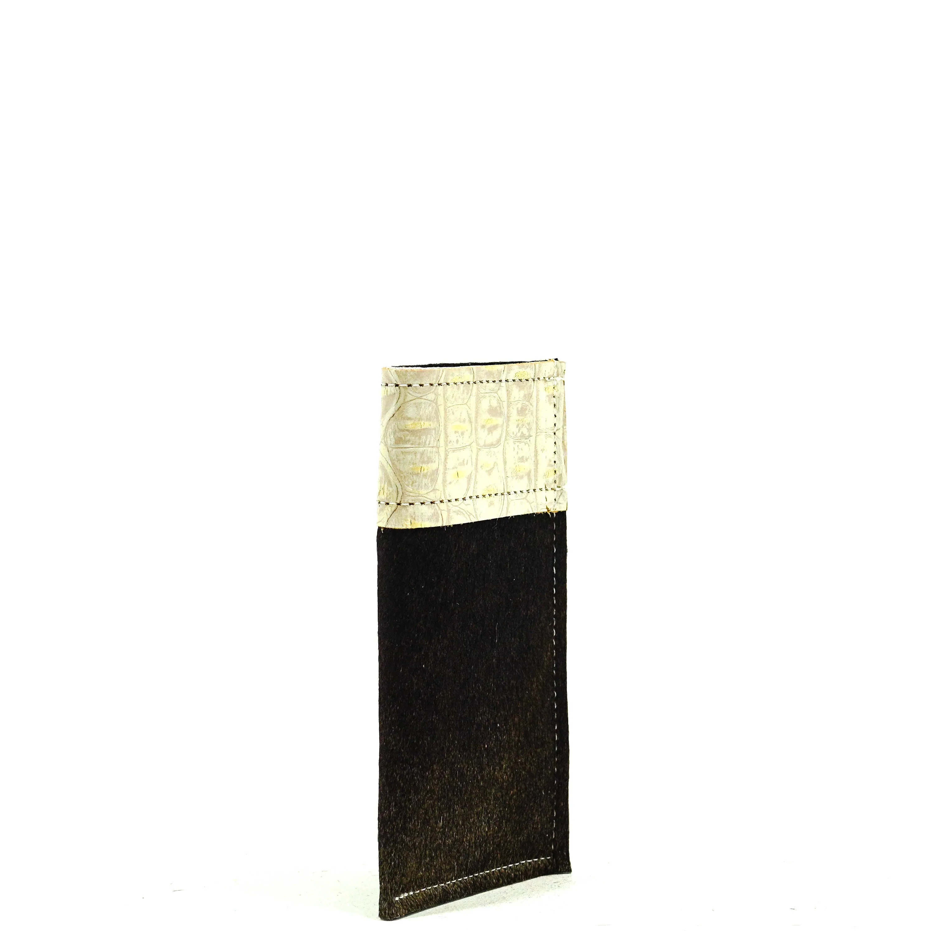 Sunglass Case - Dark Brindle w/ Bubblegum Croc
