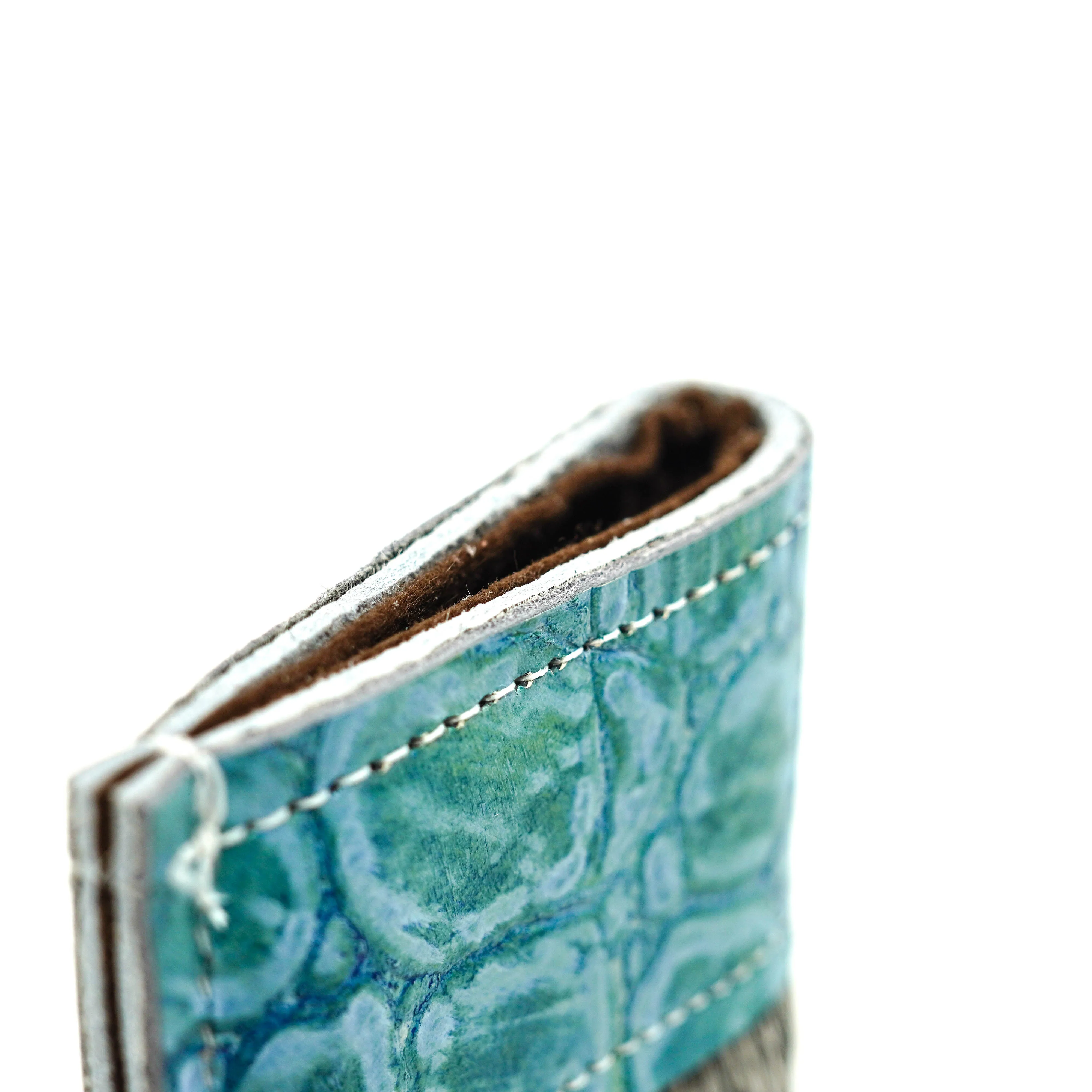 Sunglass Case - Salt & Pepper w/ Aqua Tortoise
