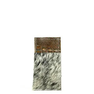 Sunglass Case - Salt & Pepper w/ Patina Brandy Croc