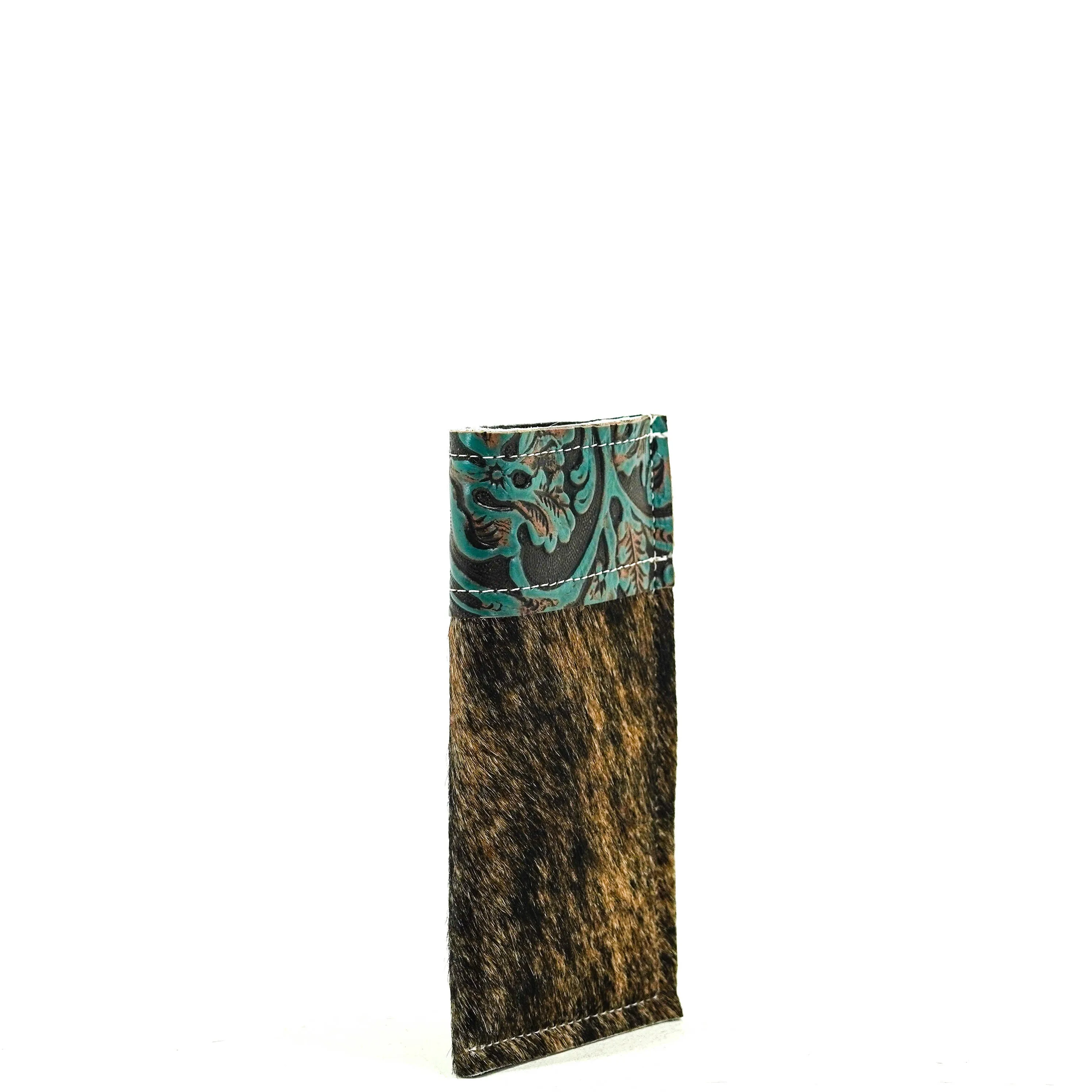 Sunglass Case - Two-Tone Brindle w/ Evergreen Tool