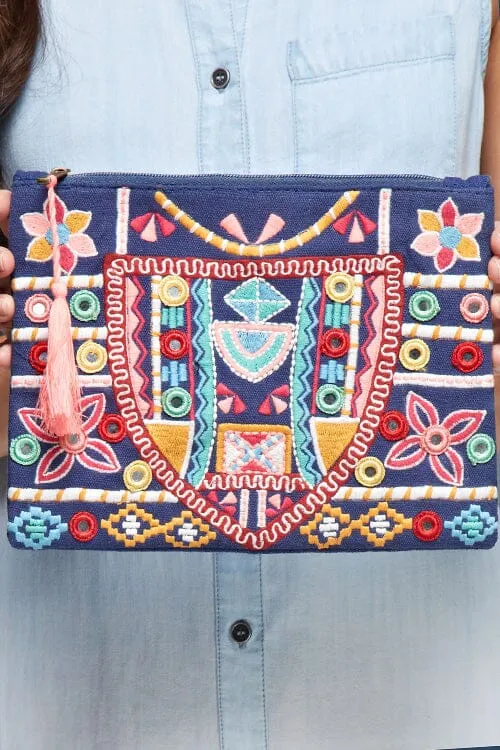 Suri Embroidered Clutch
