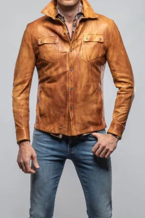 Tame Leather Shirt In Antique Brown