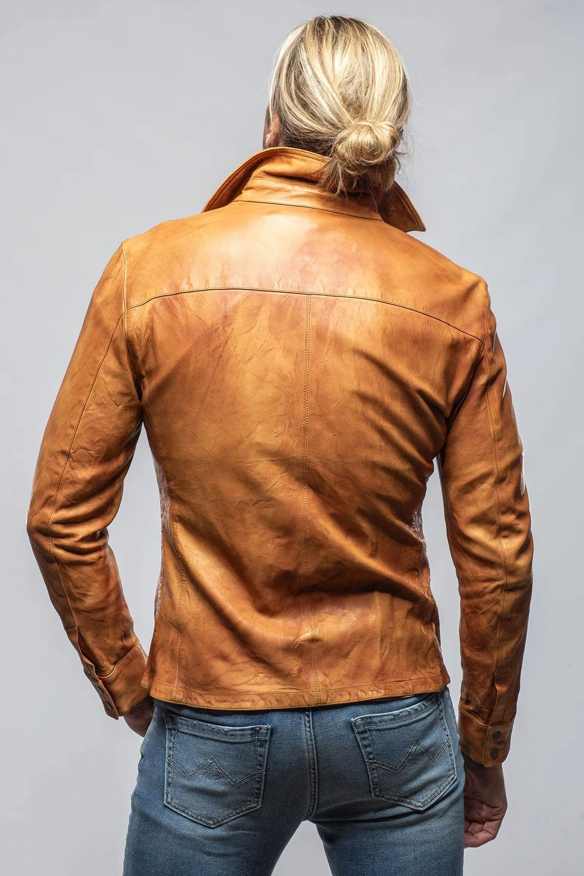 Tame Leather Shirt In Antique Brown