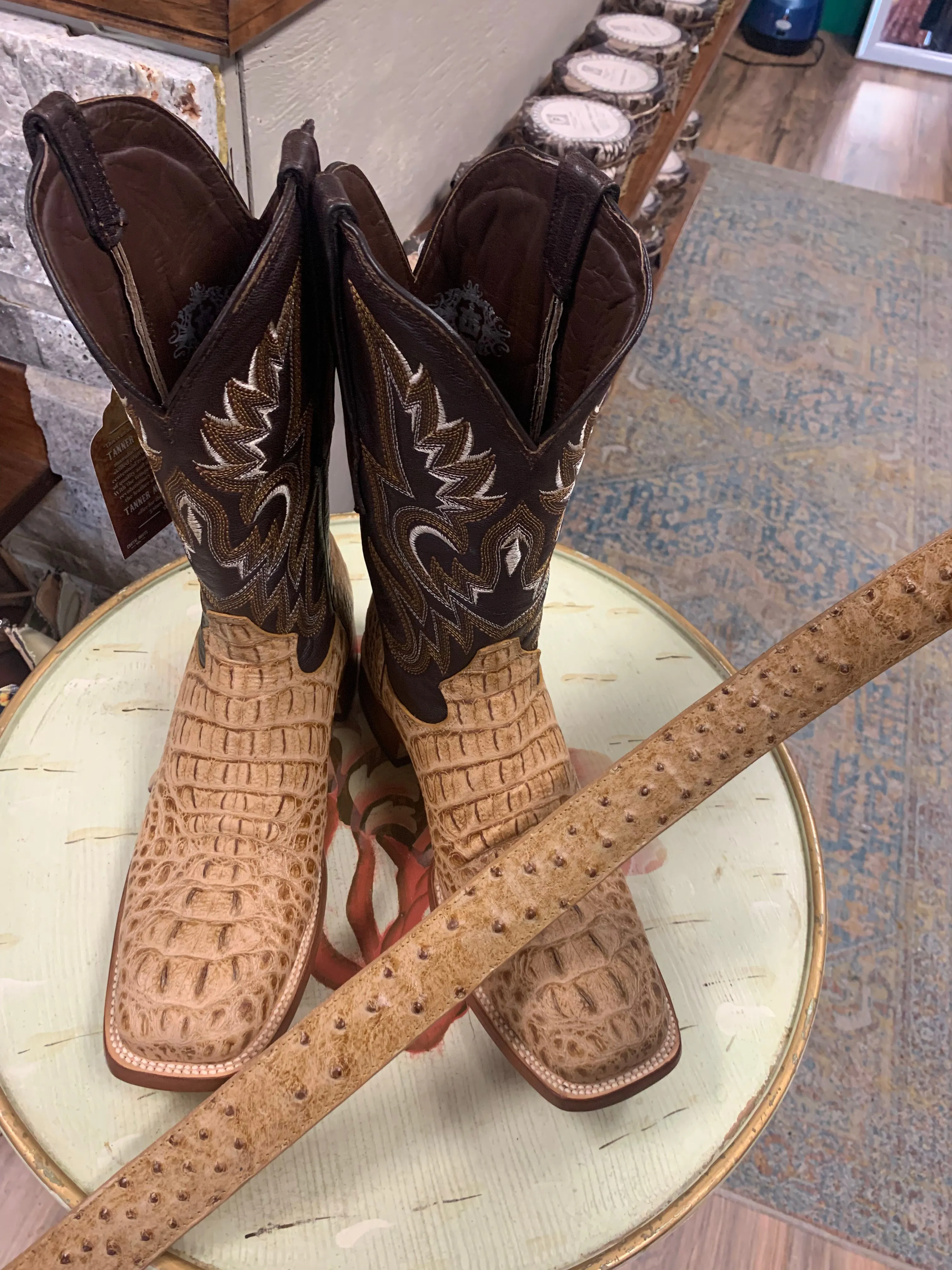Tanner Mark Hornback Matte Square Toe