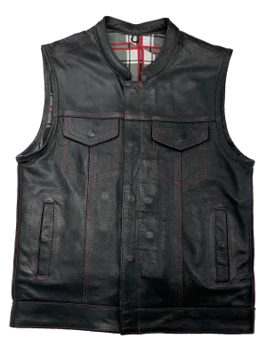 The "Jackson Red" Club Style Vest W/Red Stitch CLOSEOUT
