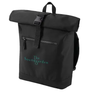 The Soundgarden Two Line Teal Logo Roll Top Backpack
