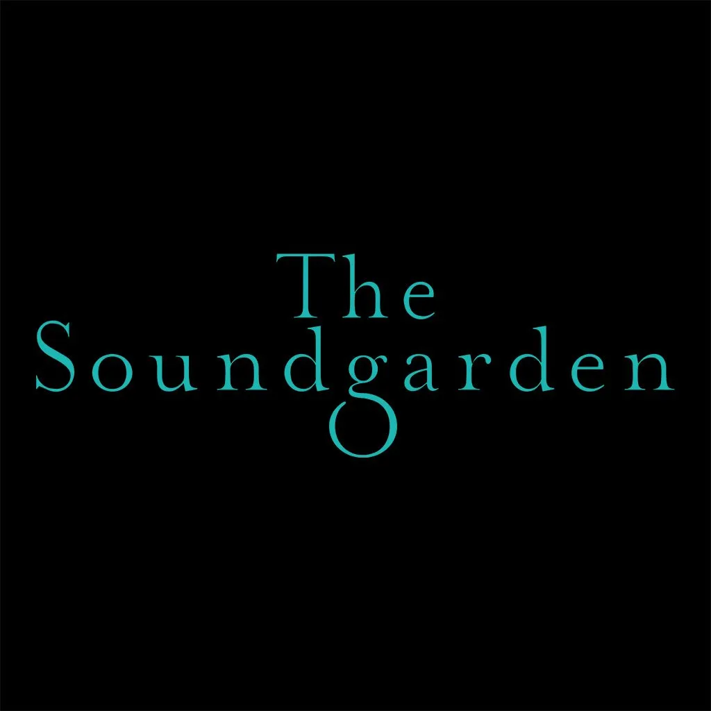 The Soundgarden Two Line Teal Logo Roll Top Backpack
