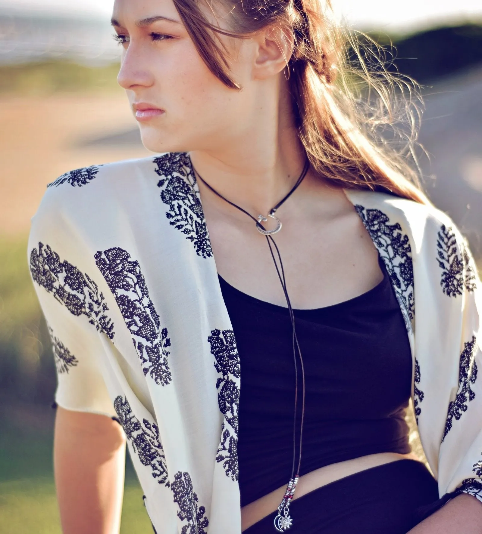 tide pool swirl choker // lariat necklace