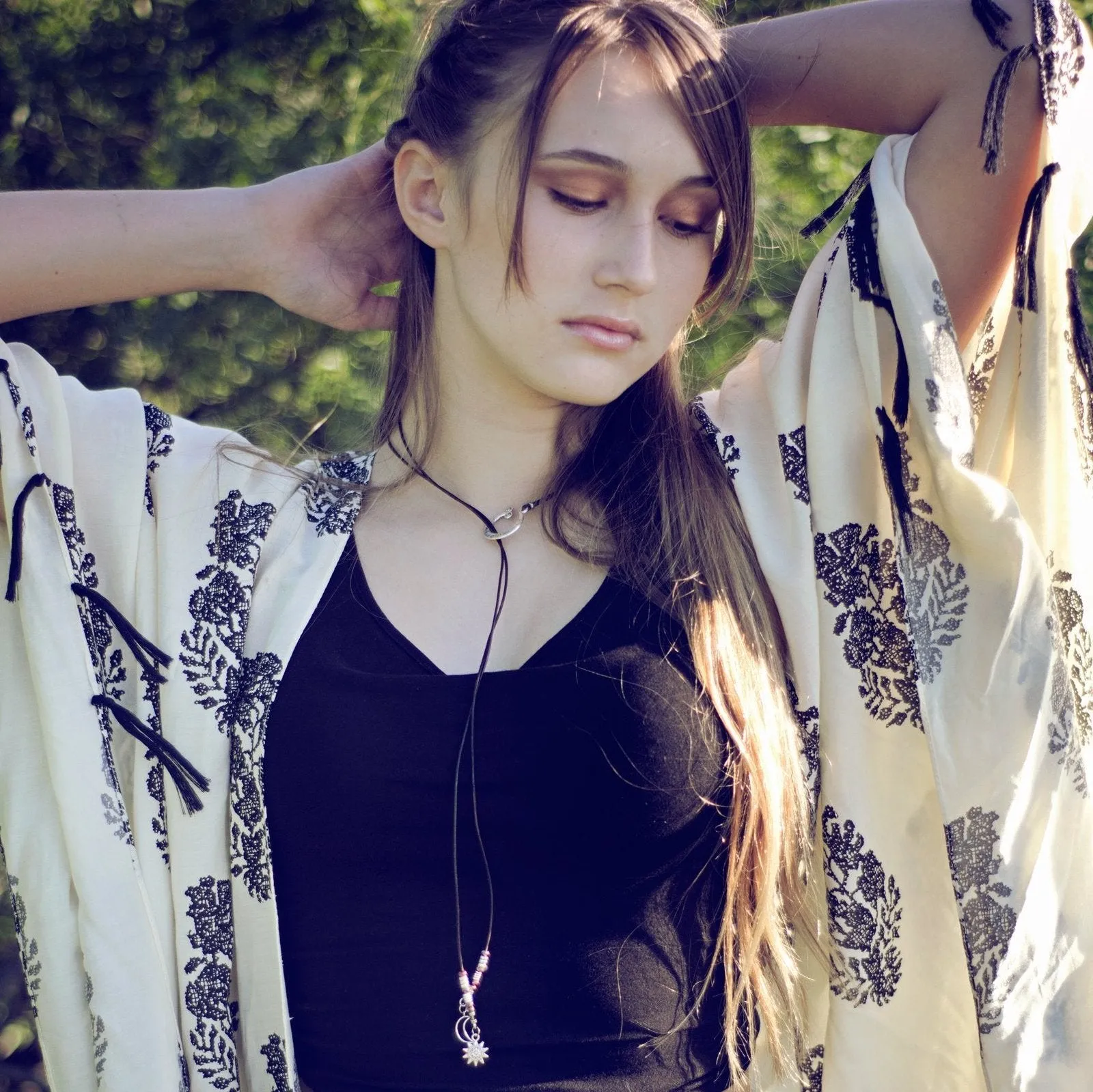 tide pool swirl choker // lariat necklace