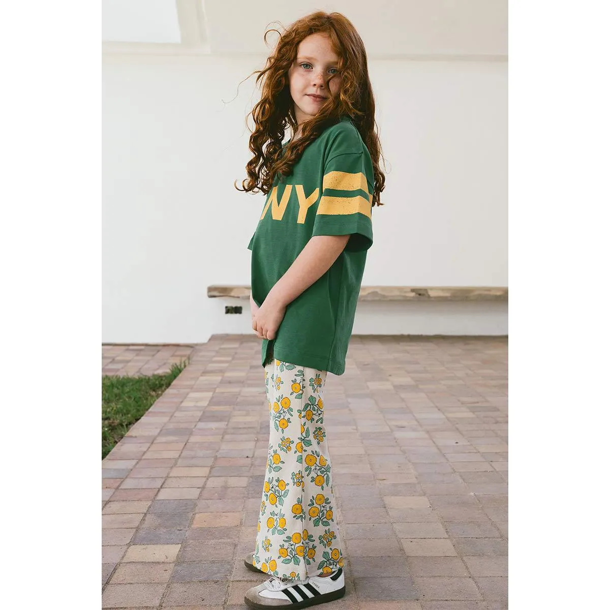 Tiny Cottons - Flowers rib pants