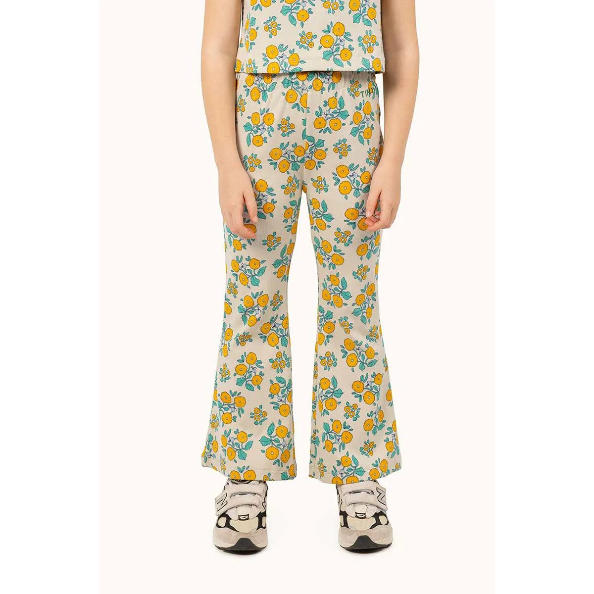 Tiny Cottons - Flowers rib pants