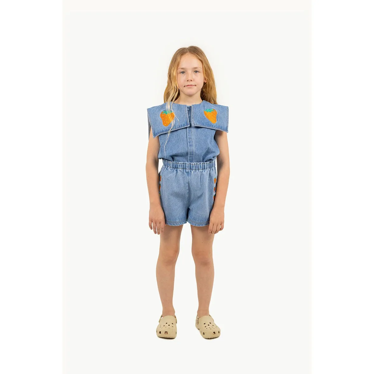 Tiny Cottons - Strawberries denim shorts
