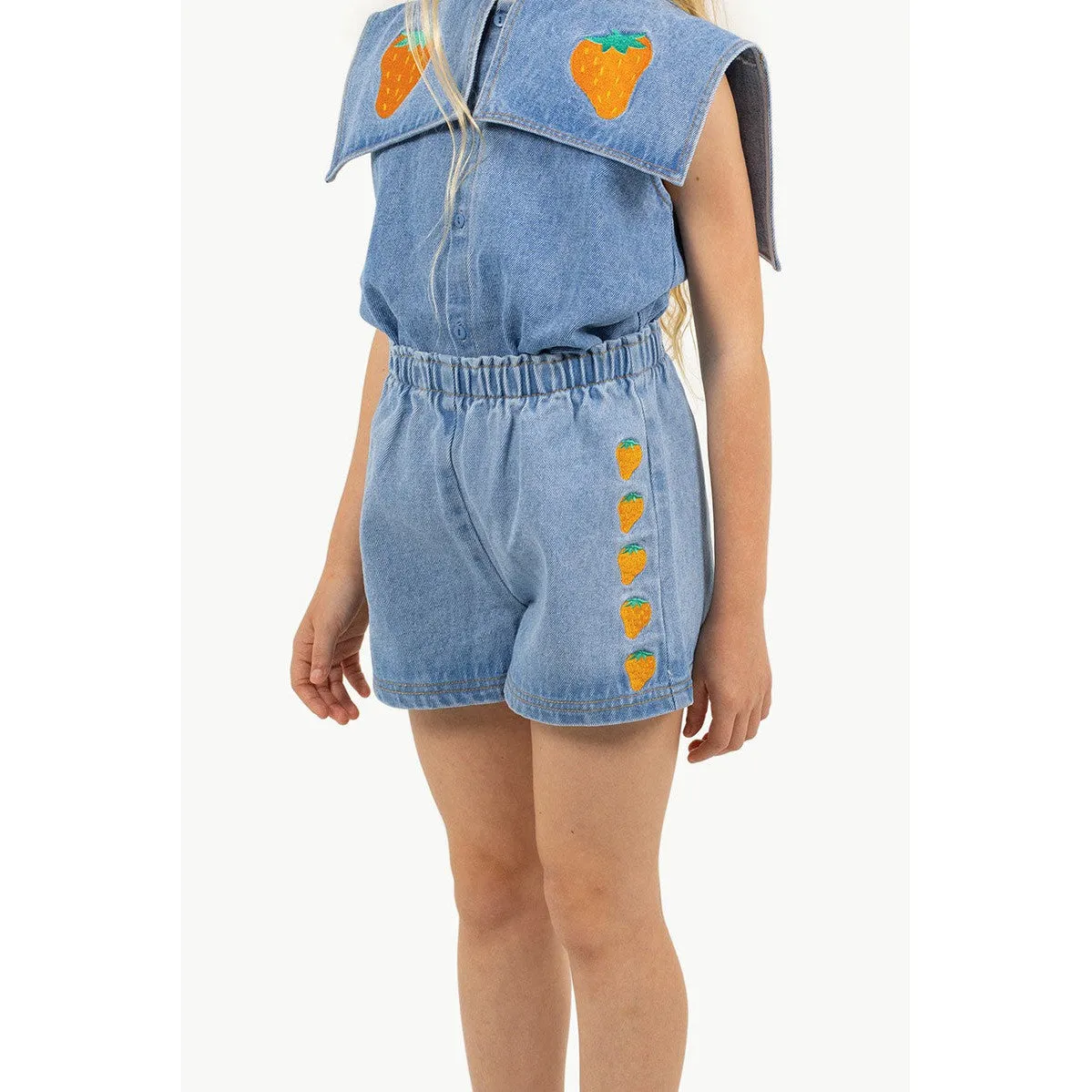 Tiny Cottons - Strawberries denim shorts