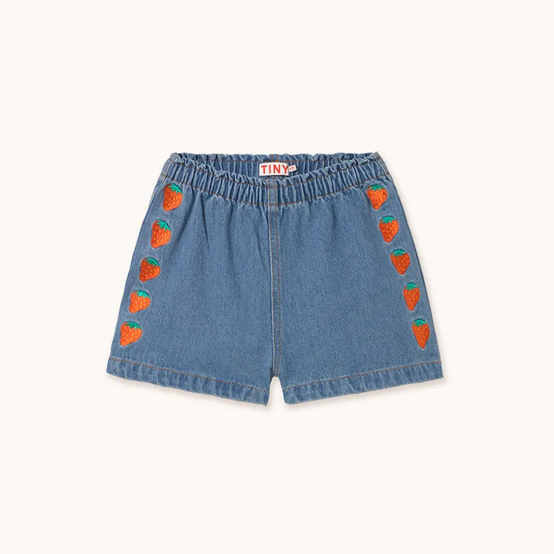 Tiny Cottons - Strawberries denim shorts