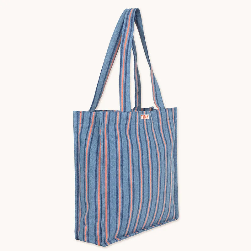 Tiny Cottons - Stripes denim tote bag