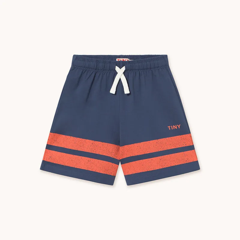 Tiny Cottons - Stripes logo shorts - navy