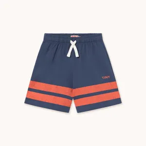 Tiny Cottons - Stripes logo shorts - navy