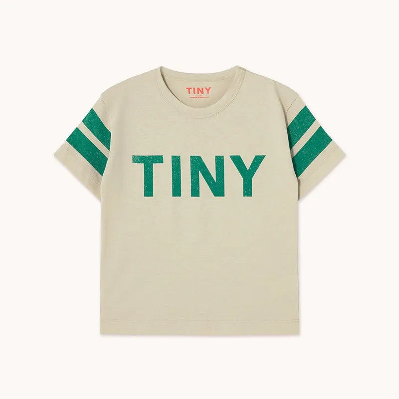 Tiny Cottons - Stripes logo tee - dark vanilla