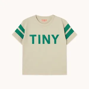 Tiny Cottons - Stripes logo tee - dark vanilla