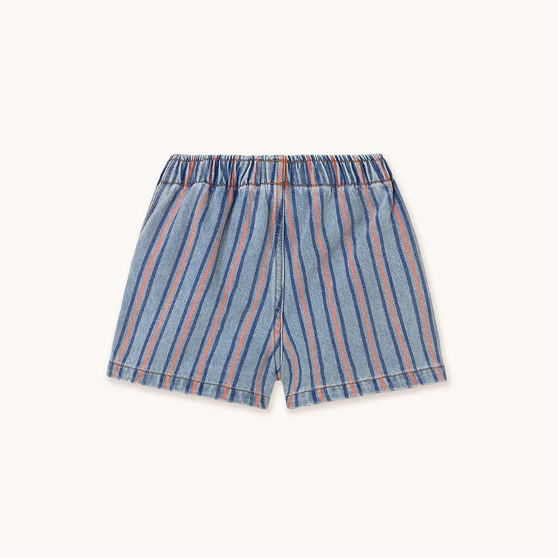Tiny Cottons - Stripes multicolour denim shorts