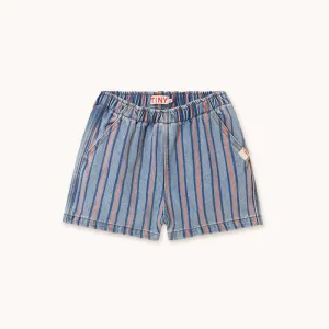 Tiny Cottons - Stripes multicolour denim shorts