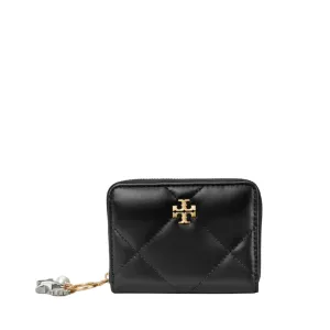 Tory Burch Kira Charm Diamond Quilt Small Zip Around Wallet