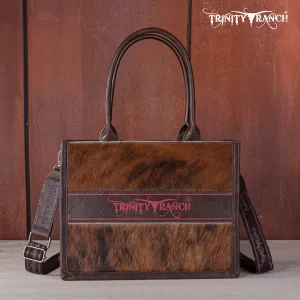 TR170G-8119S  Trinity Ranch Hair On Cowhide Concealed Carry Tote/Crossbody - Coffee