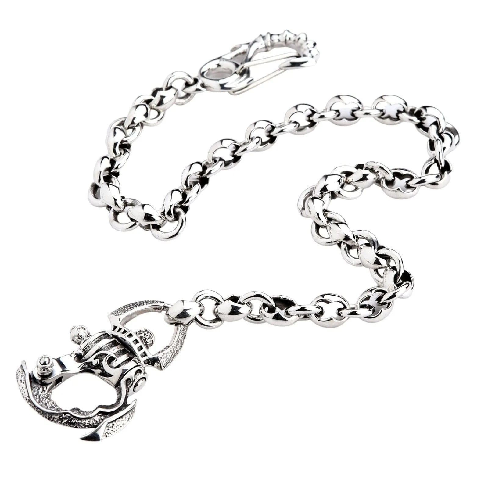 Tribal Gothic Sterling Silver Biker Wallet Chain