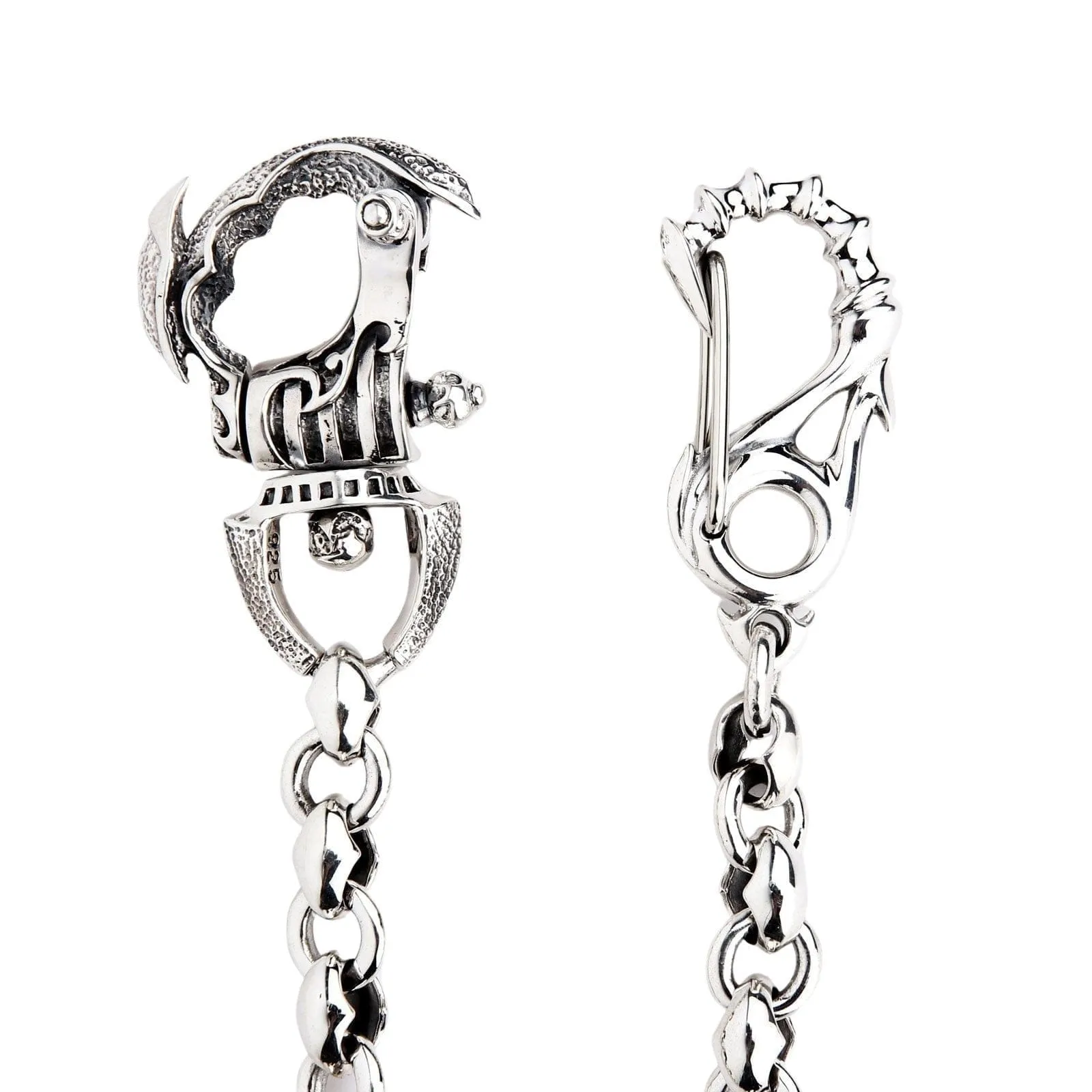Tribal Gothic Sterling Silver Biker Wallet Chain