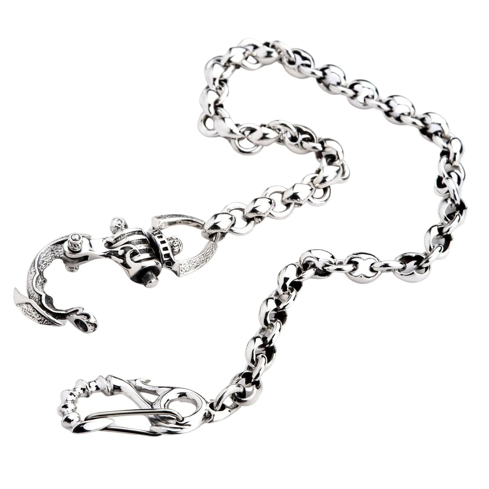 Tribal Gothic Sterling Silver Biker Wallet Chain