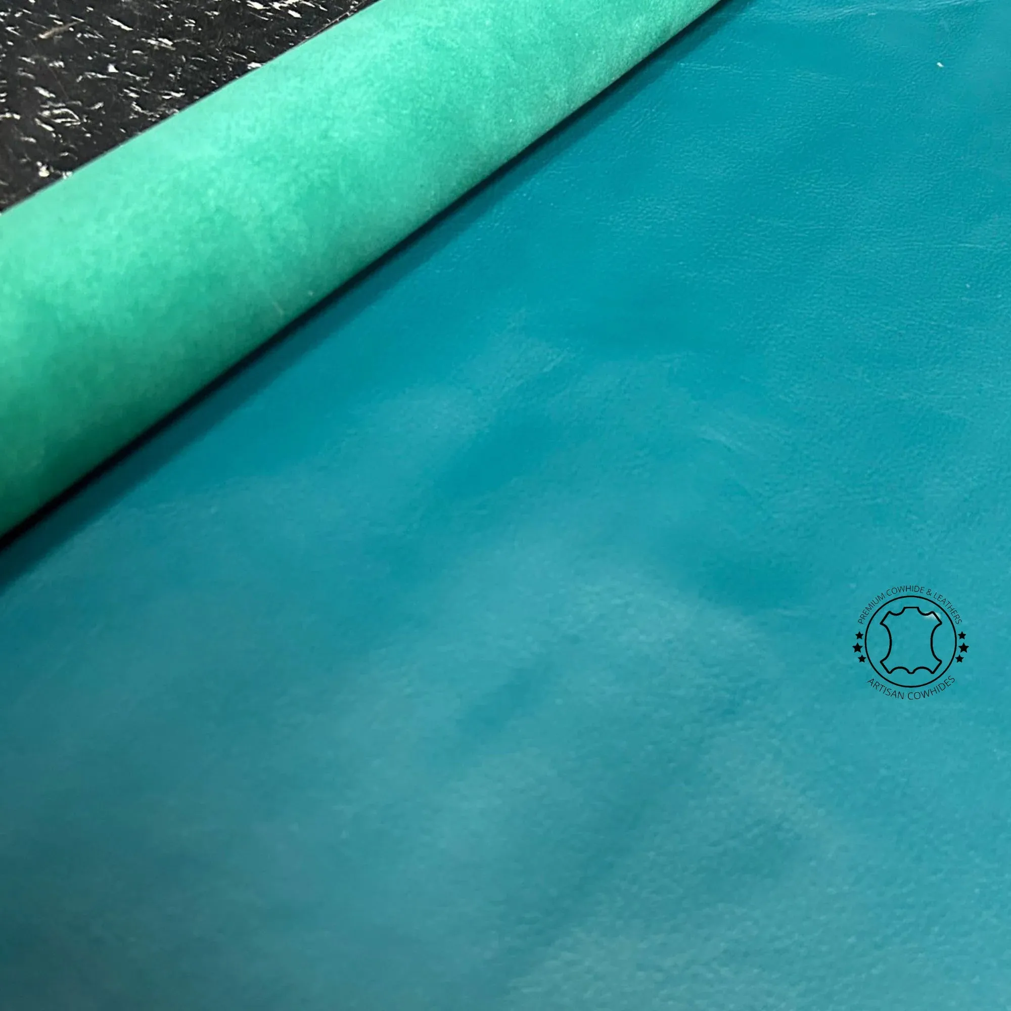TURQUOISE BLUE LEATHER  Cowhide LEATHER PRE CUT Pieces | 12"x12", 12"x18", 12"x24" Precuts Sheets for Crafts