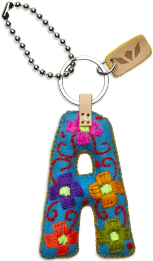TURQUOISE FELT ALPHABET CHARMS