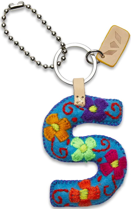 TURQUOISE FELT ALPHABET CHARMS