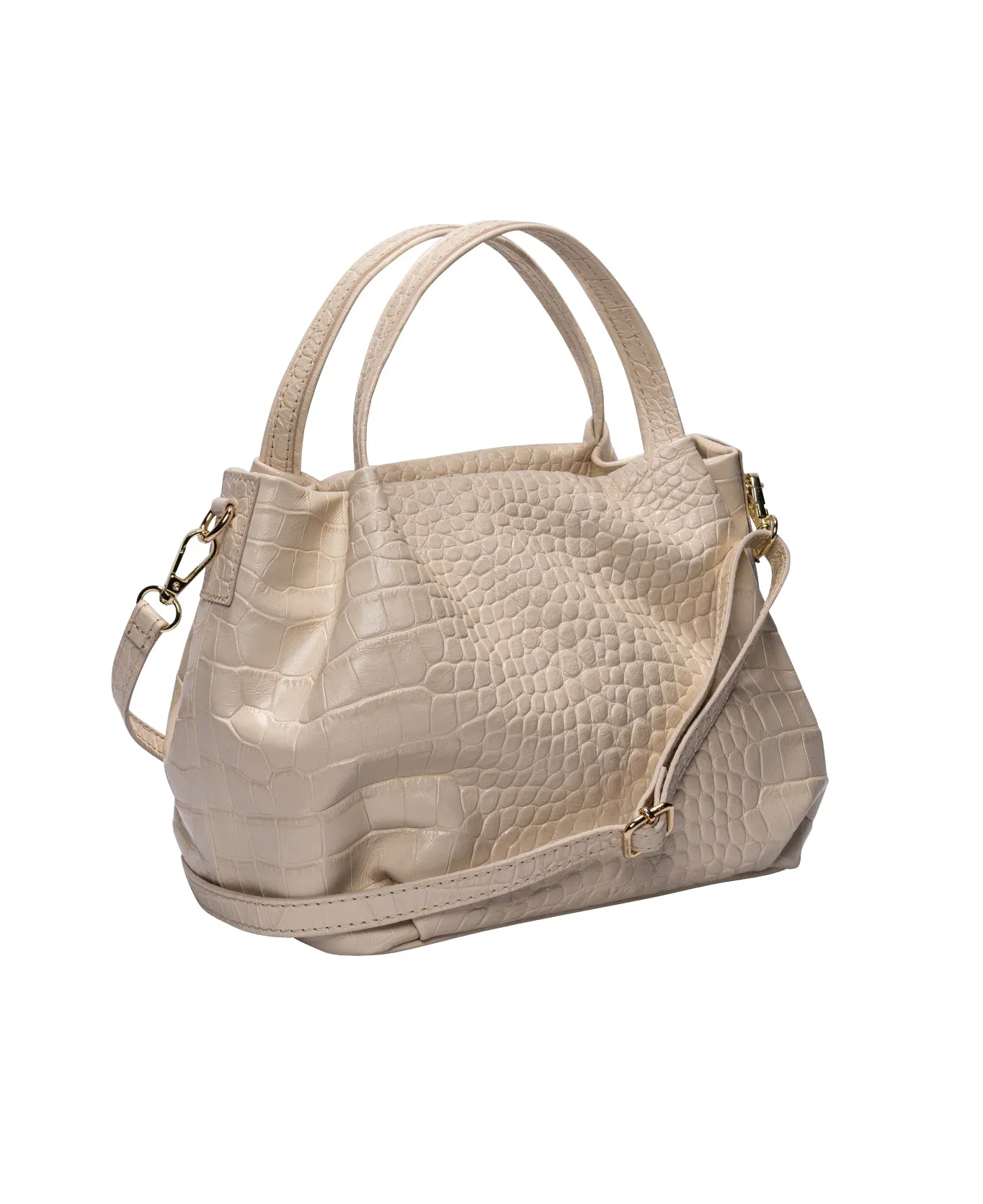 Uffizi bag mock croc leather Off-white